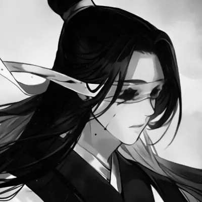 二次元头像男生古风黑白