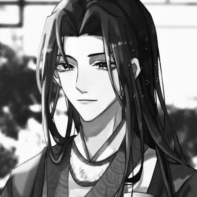 二次元头像男生古风黑白