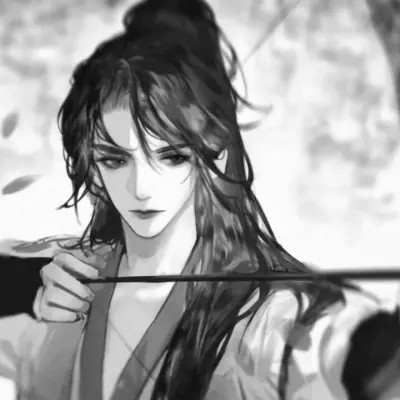 二次元头像男生古风黑白