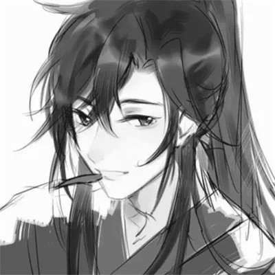 二次元头像男生古风黑白