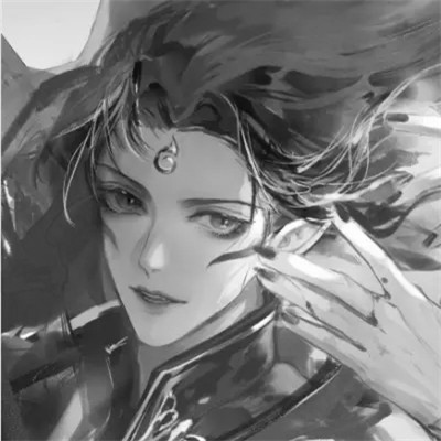 二次元头像男生古风黑白
