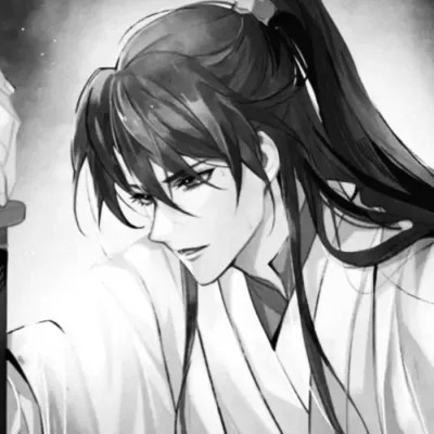 二次元头像男生古风黑白