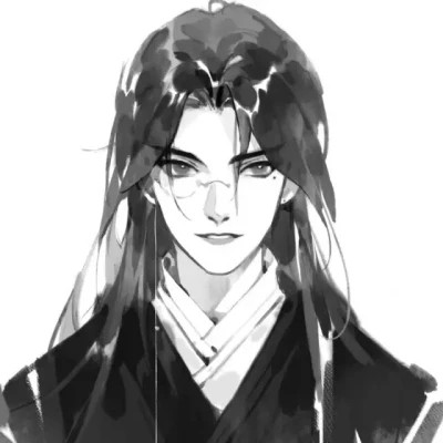 二次元头像男生古风黑白