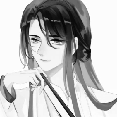 二次元头像男生古风黑白