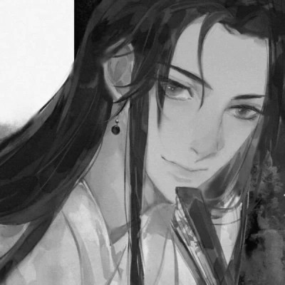 二次元头像男生古风黑白