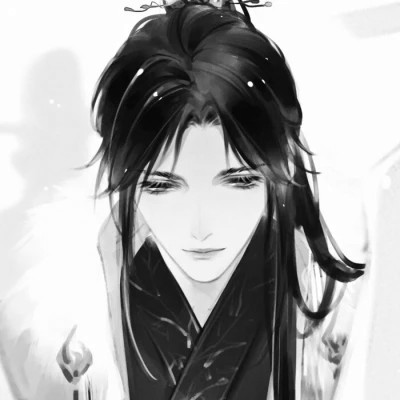 二次元头像男生古风黑白