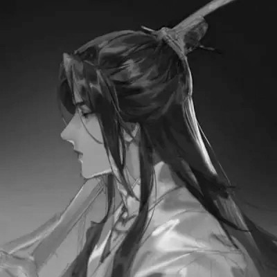 二次元头像男生古风黑白