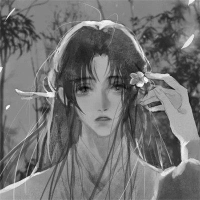 二次元头像男生古风黑白