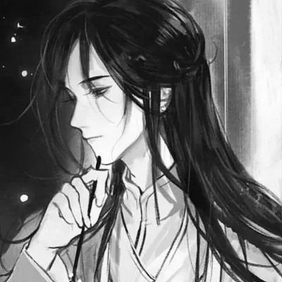 二次元头像男生古风黑白
