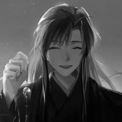 二次元头像男生古风黑白