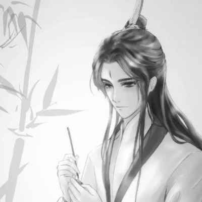 古风男生头像漫画帅气黑白