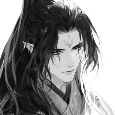 古风男生头像漫画帅气黑白