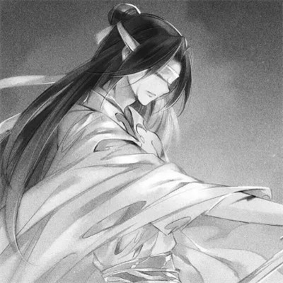 古风男生头像漫画帅气黑白