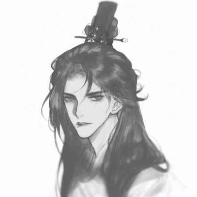 古风男生头像漫画帅气黑白