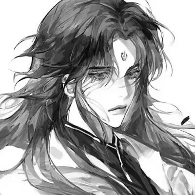 古风男生头像漫画帅气黑白