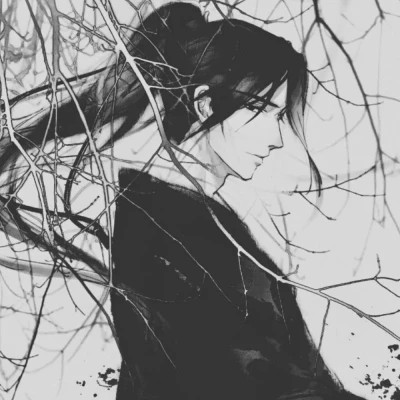 古风男生头像漫画帅气黑白