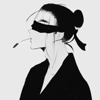 古风男生头像漫画帅气黑白