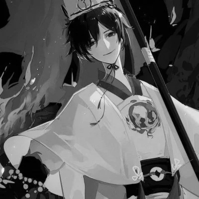 古风男生头像漫画帅气黑白