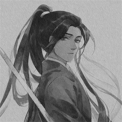 古风男生头像漫画帅气黑白