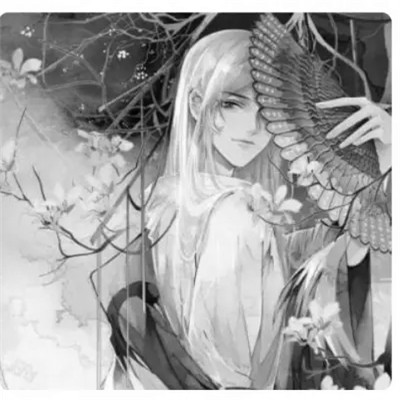 古风男生头像黑白风格动漫