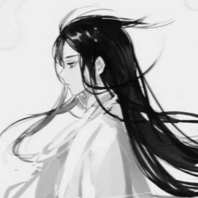 古风男生头像黑白风格动漫