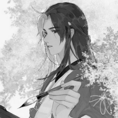 古风动漫头像男黑白