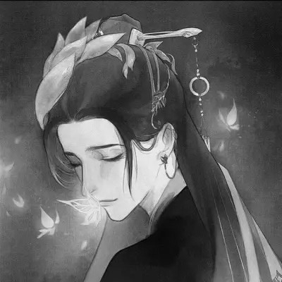 古风动漫头像男黑白