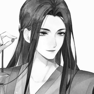 古风人物男生头像黑白动漫