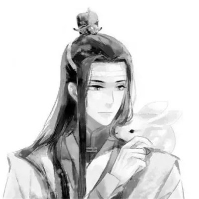 高质量神仙动漫男头黑白古风