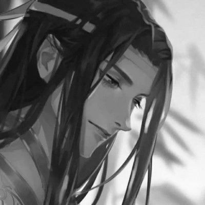 高质量神仙动漫男头黑白古风