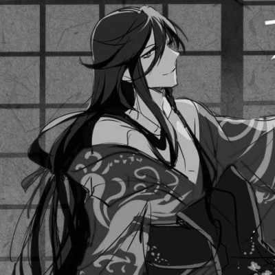 高质量神仙动漫男头黑白古风