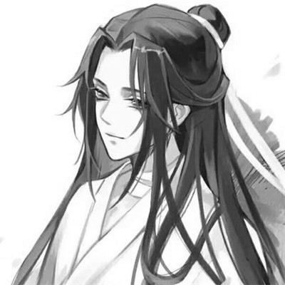 高质量神仙动漫男头黑白古风