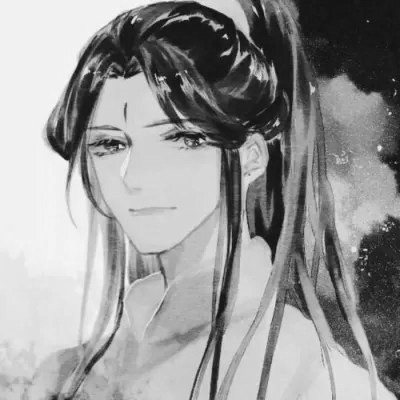 高质量神仙动漫男头黑白古风