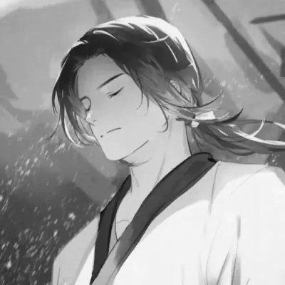 高质量神仙动漫男头黑白古风