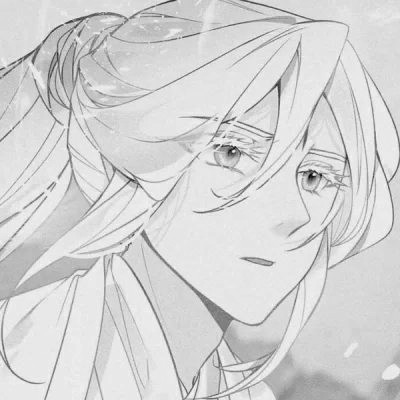 高质量神仙动漫男头黑白古风