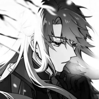 高质量神仙动漫男头黑白古风
