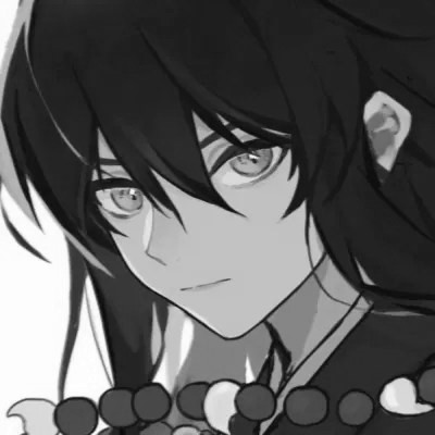 高质量神仙动漫男头黑白古风