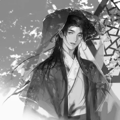 帅帅的酷酷的男头动漫黑白古风