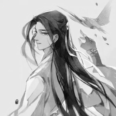 帅帅的酷酷的男头动漫黑白古风