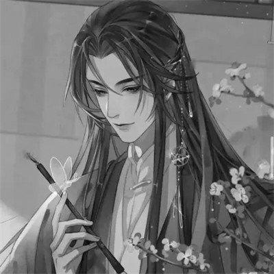 帅帅的酷酷的男头动漫黑白古风