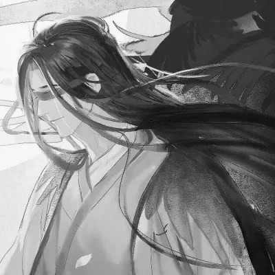 qq头像动漫男生古风黑白高清好看