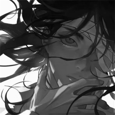 qq头像动漫男生古风黑白高清好看