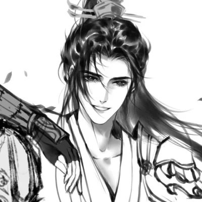 qq头像动漫男生古风黑白高清好看