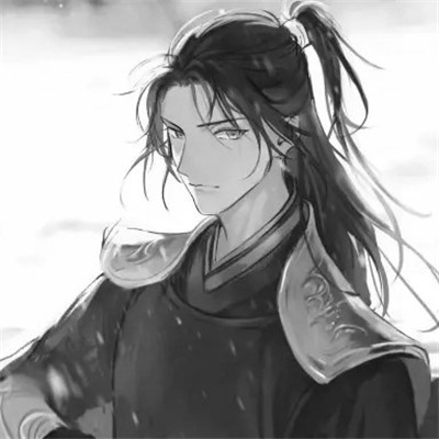 qq头像动漫男生古风黑白高清好看