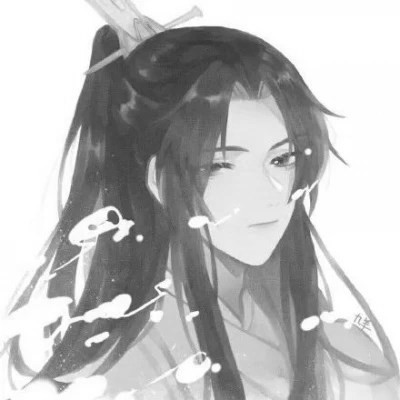 qq头像动漫男生古风黑白高清好看