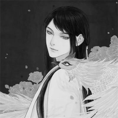 qq头像动漫男生古风黑白高清好看