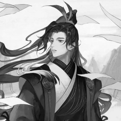 qq头像动漫男生古风黑白高清好看
