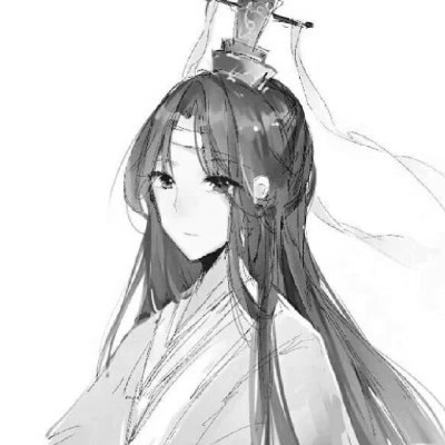 qq头像动漫男生古风黑白高清好看