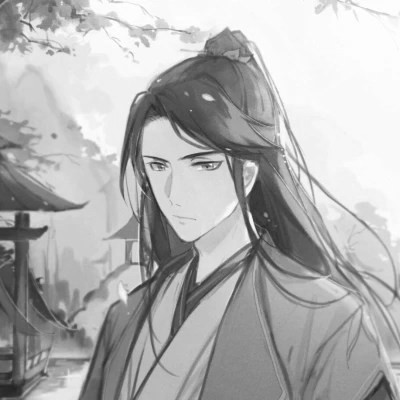 qq头像动漫男生古风黑白高清好看