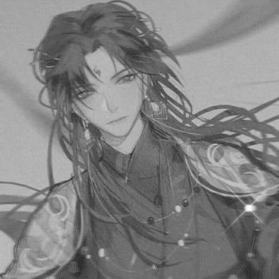 qq头像动漫男生古风黑白高清好看
